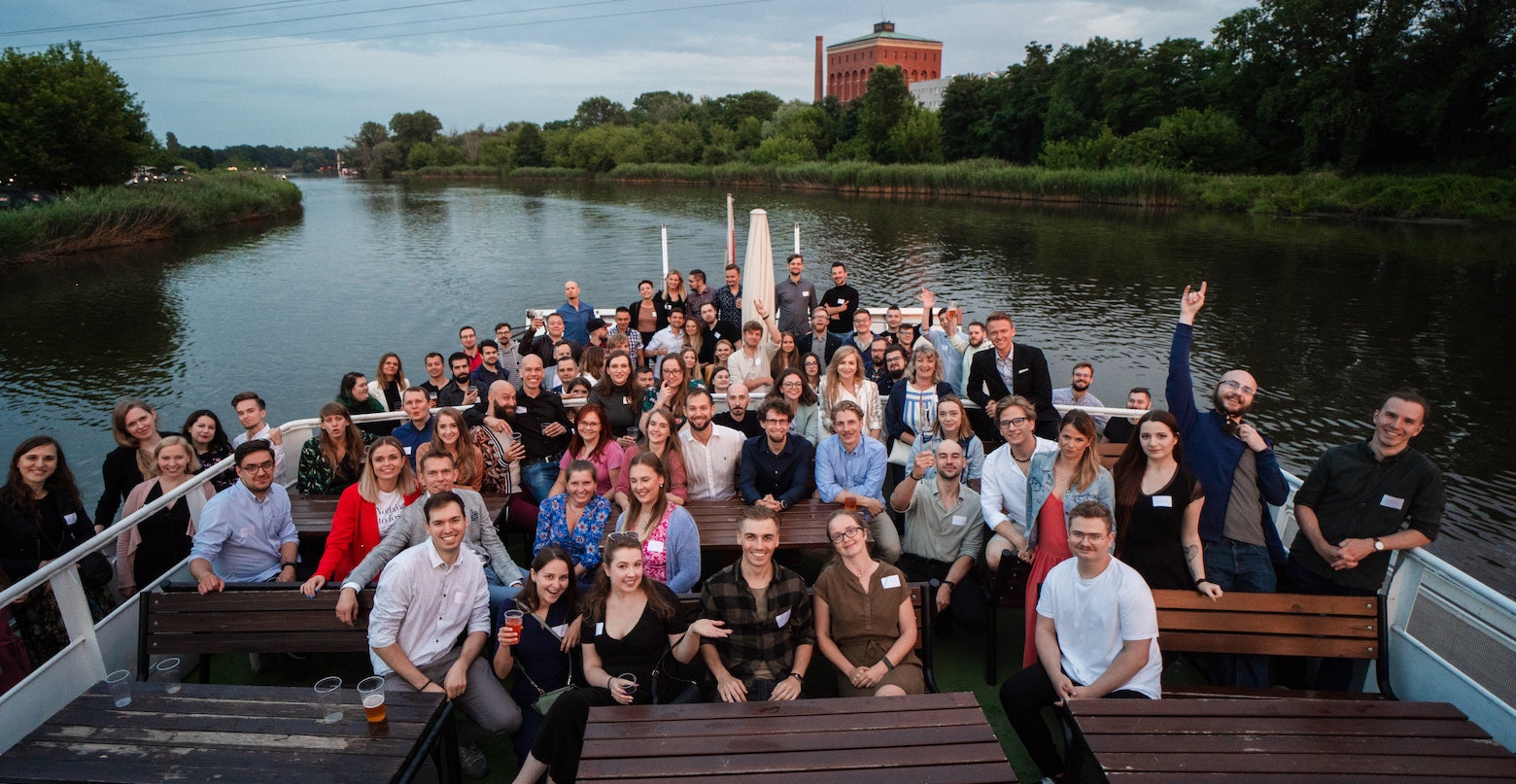 A group photo of the team at polish startup Infermedica