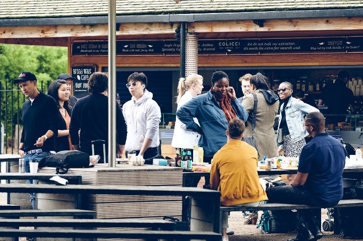 A diverse group of people at an Ada Ventures scout meetup