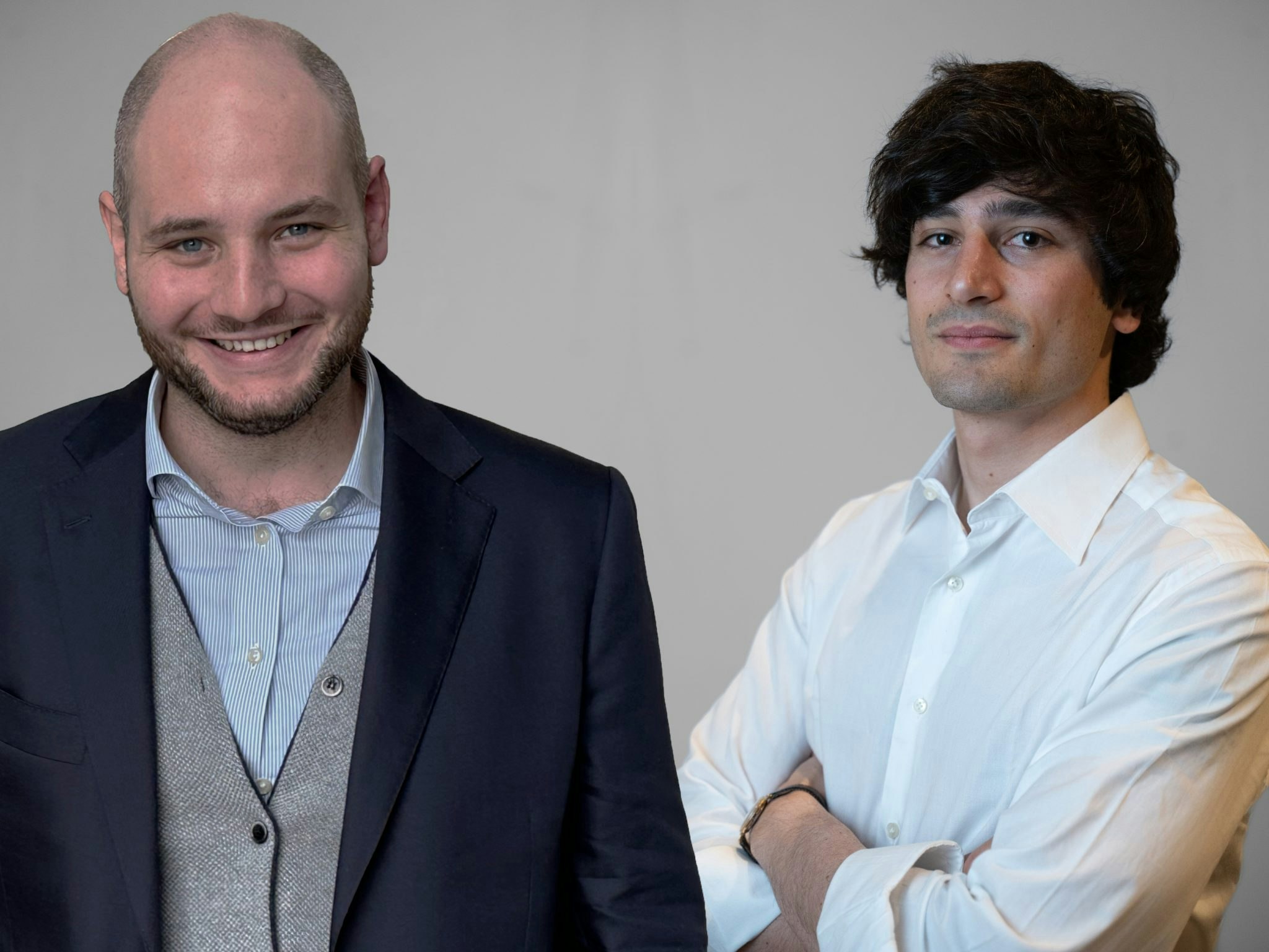 A picture of Tommaso Maschera, senior ventures associate and Matteo Moscarelli,early stage investor, at Plug and Play.