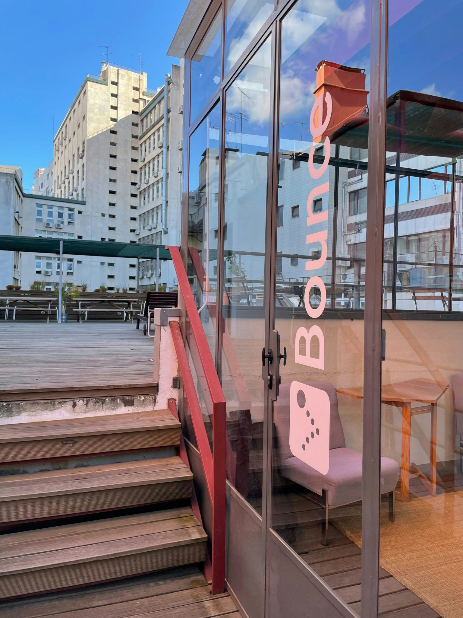 Bounce's rooftop workspace