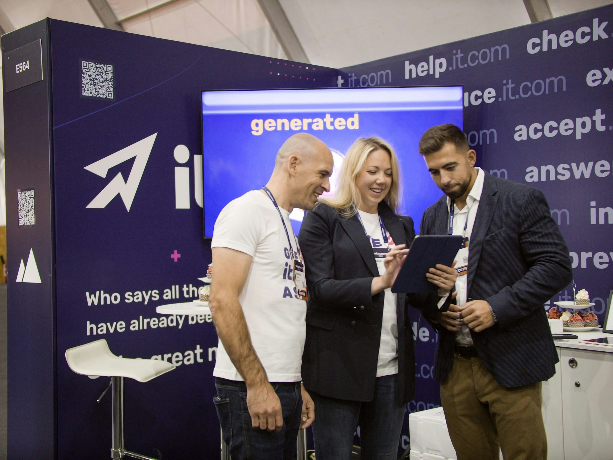(L-R): Rolandas Japertes, business development manager, Intis Telecom, Natalija Japerte, director, SIA Intis Telecom Latvia and Munir Badr, founder and CEO, AEserver