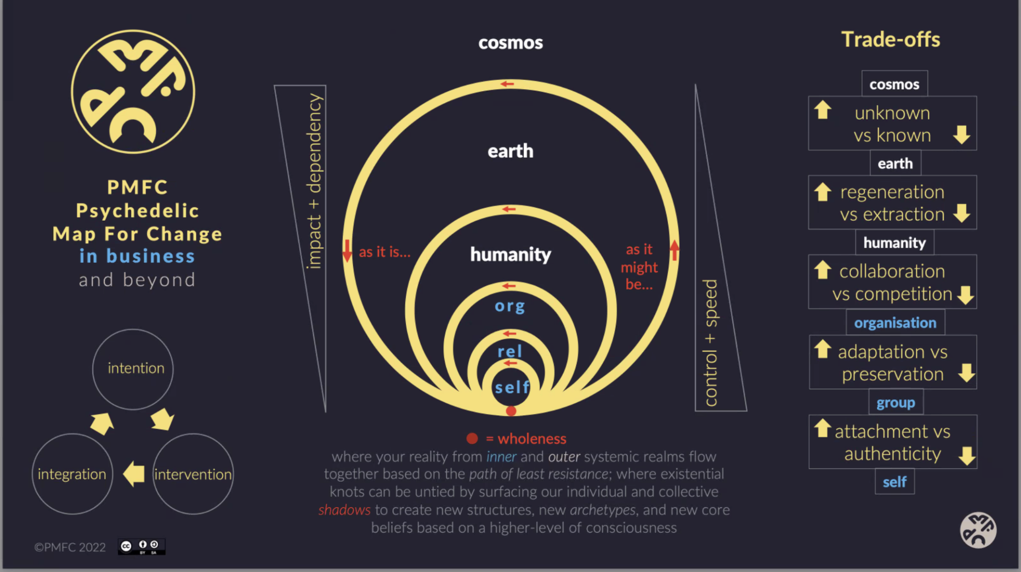 Diagram of how the Psychedelic Map for Change works