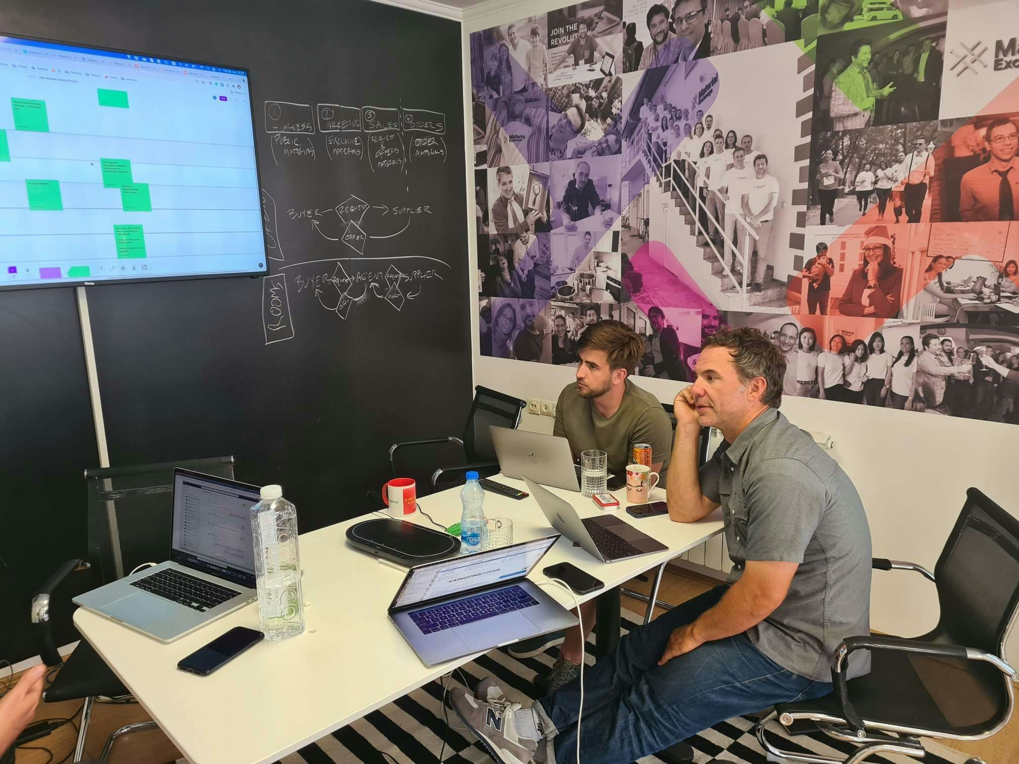 VC Lauri Kokkila, right, did a secondment at portfolio company Material Exchange.