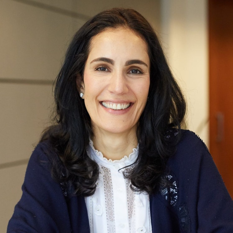 A landscape photo of Avid Larizadeh Duggan, senior managing director of Teachers’ Venture Growth