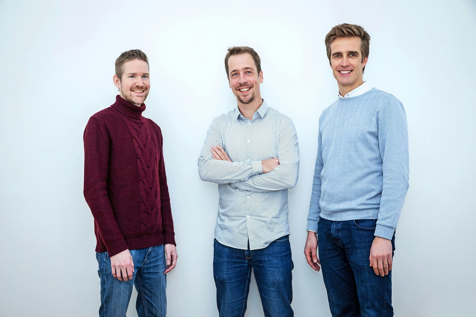 A group photo of the three cumul.io founders