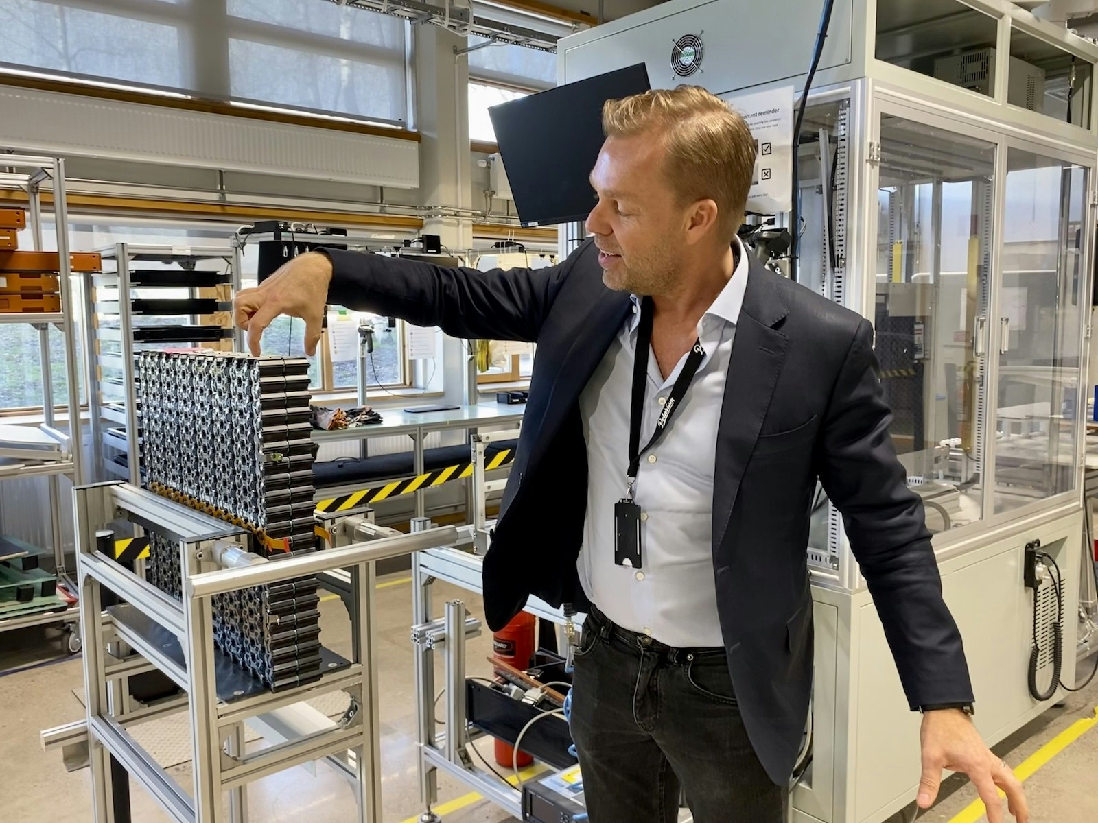 Stefan Jansson, the CEO, at Polarium's R&D centre, Polarium X