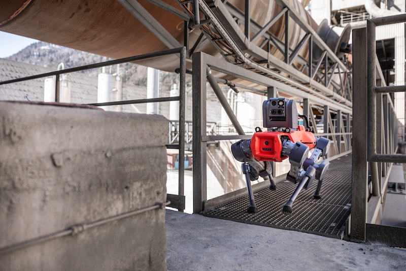 ANYbotics' ANYmal robot performing an outdoor inspection on a bridge