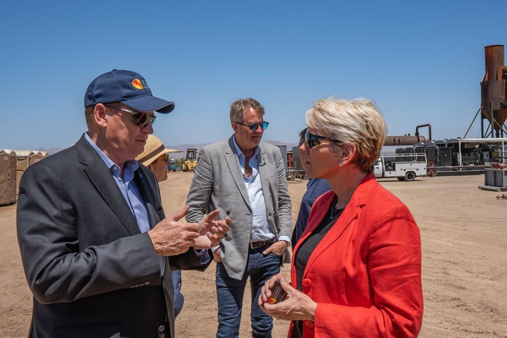 Lars Carlstrom with US energy secretary Jennifer Granholm. Photo: Lars Carlstrom