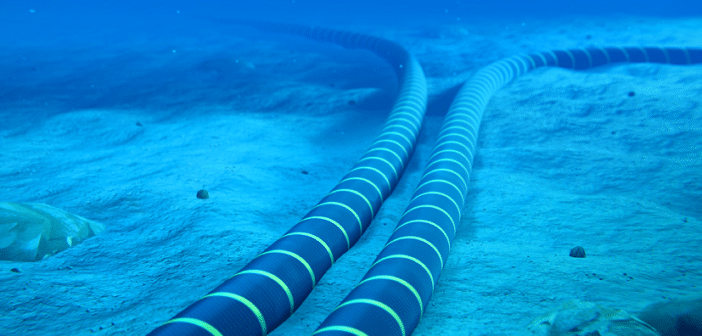 An artists' impression of a subsea cable
