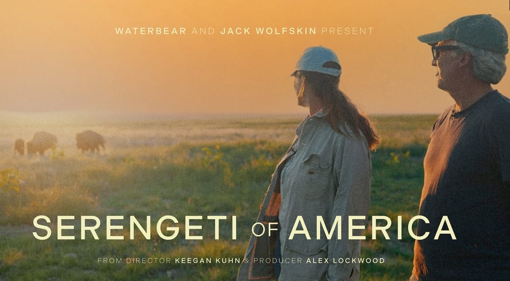 A film poster for a Jack Wolfskin supported WaterBear documentary, called Serengeti of America.