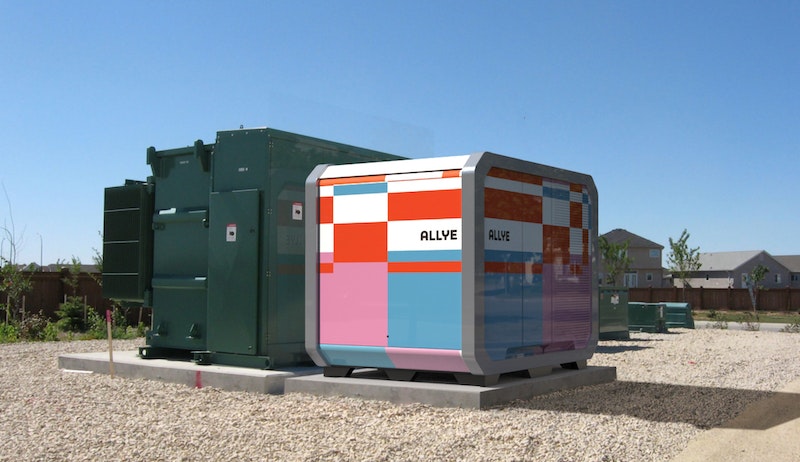 A CGI image of how Allye imagines its community battery to look like