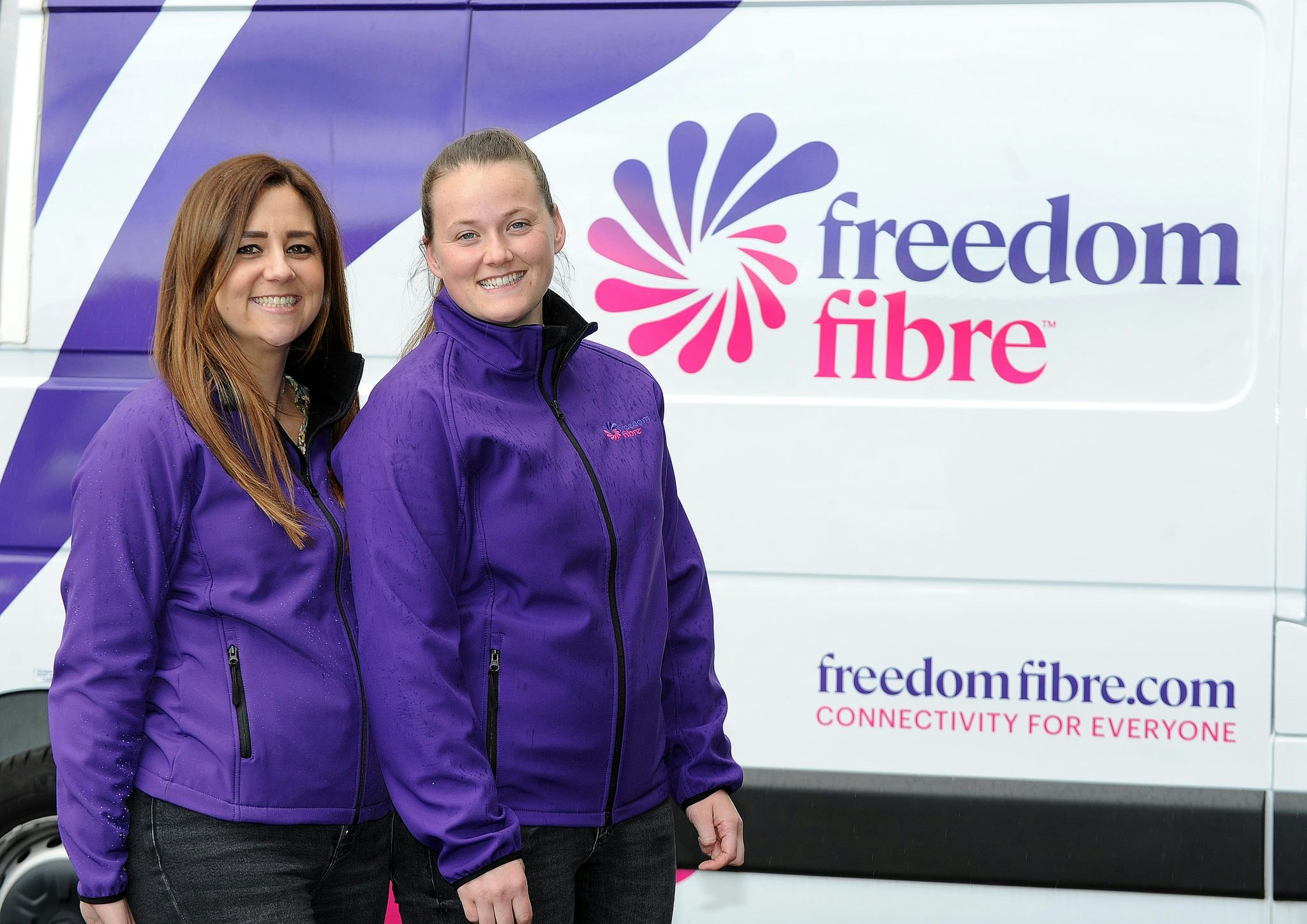 Lucy and Alex from the build team at Freedom Fibre.
