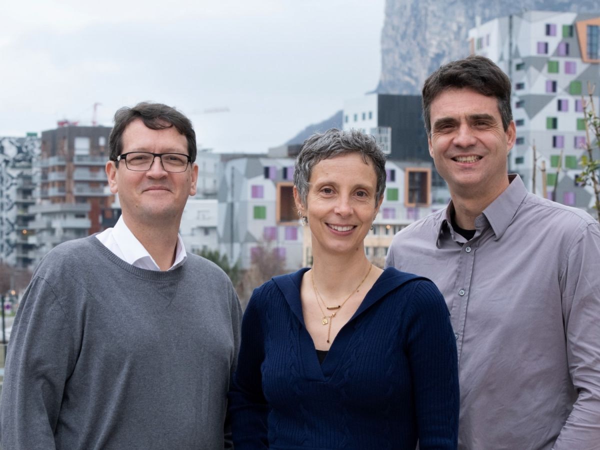 Quobly cofounders François Perruchot, Maud Vinet and Tristan Meunier. Photo ©Franck Ardito, courtesy of Quobly. 