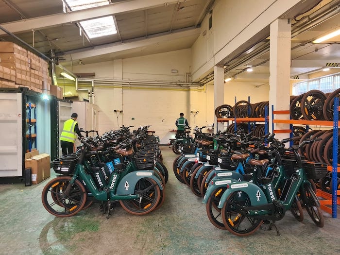 Forest's e-bike repair centre.