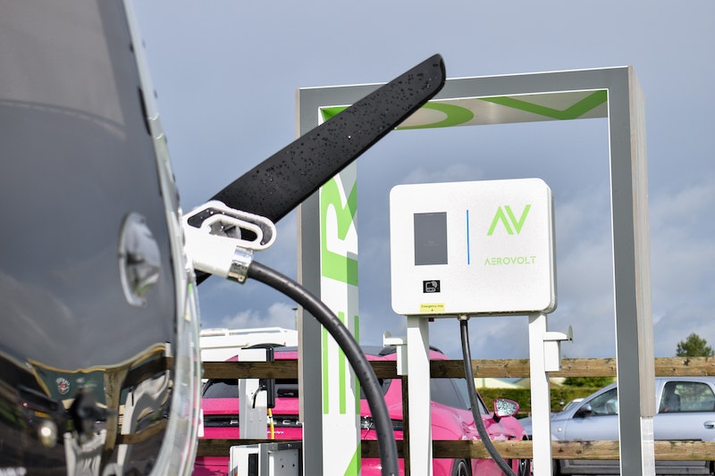 Aerovolt's electric plane charging point