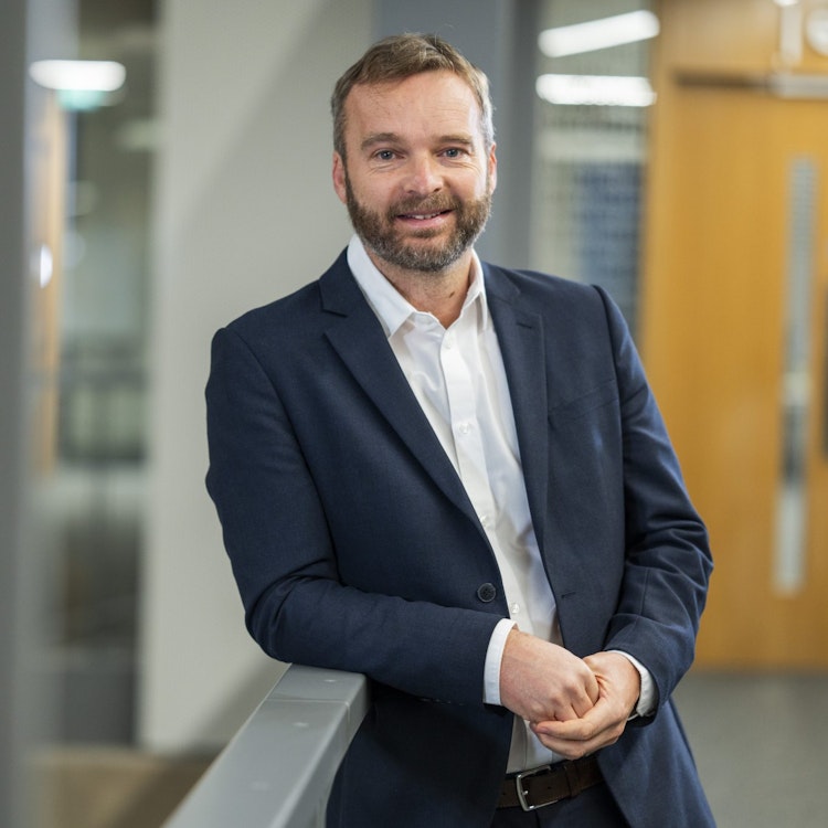 A photo of Duncan Martin, EIE Lead Executive and Director of Entrepreneurship at the Bayes Centre, The University of Edinburgh.