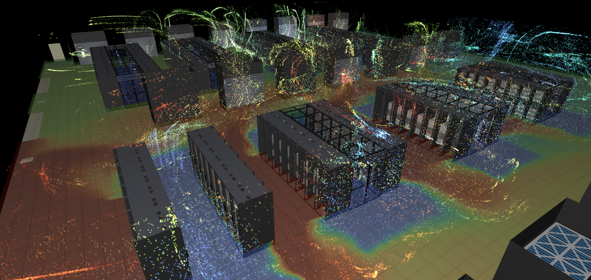 A datacentre optimisation simulation from Cadence.