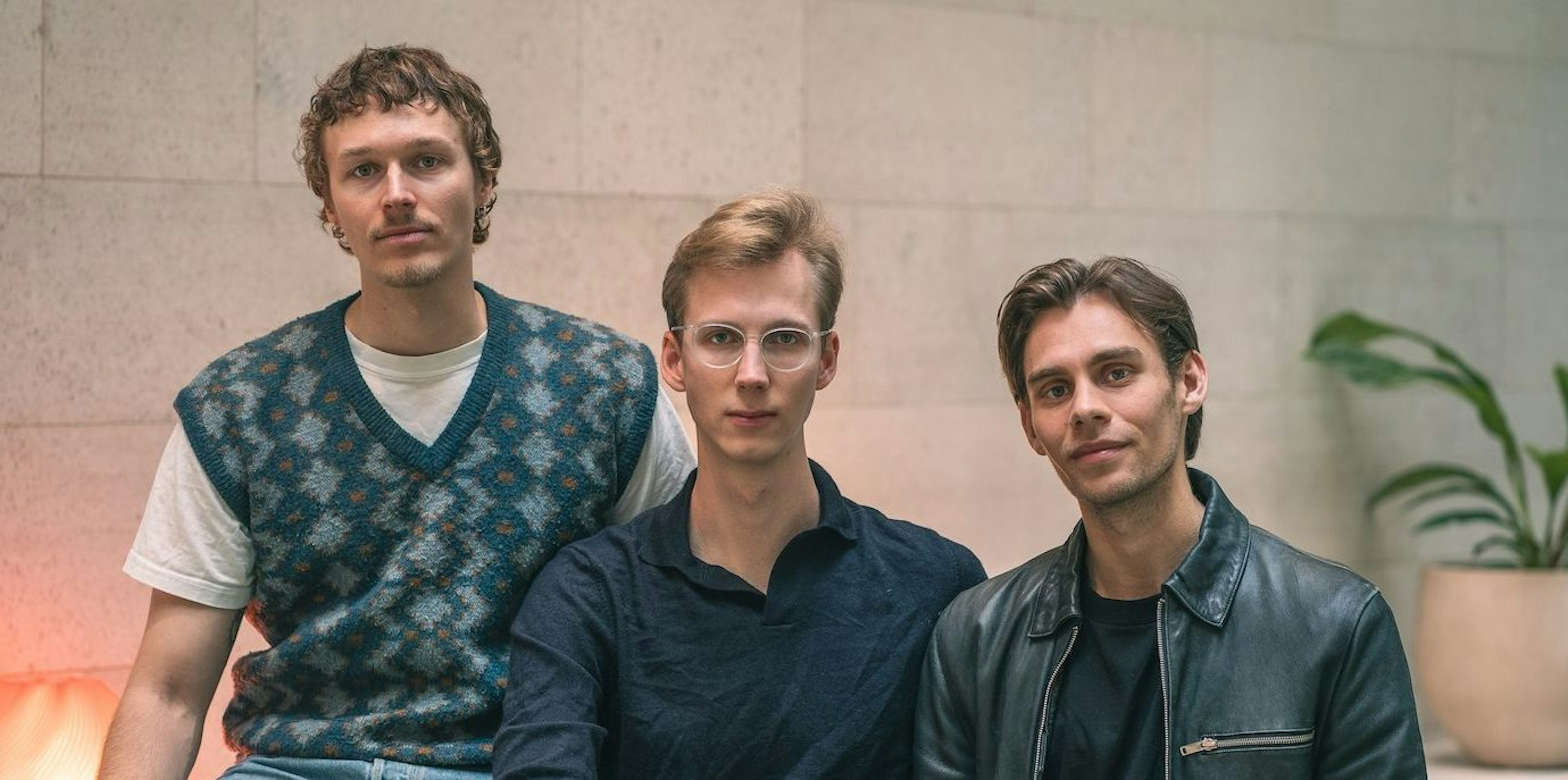 Picture of AI legaltech startup Leya founders Max Junestrand, August Erséus and Sigge Labor
