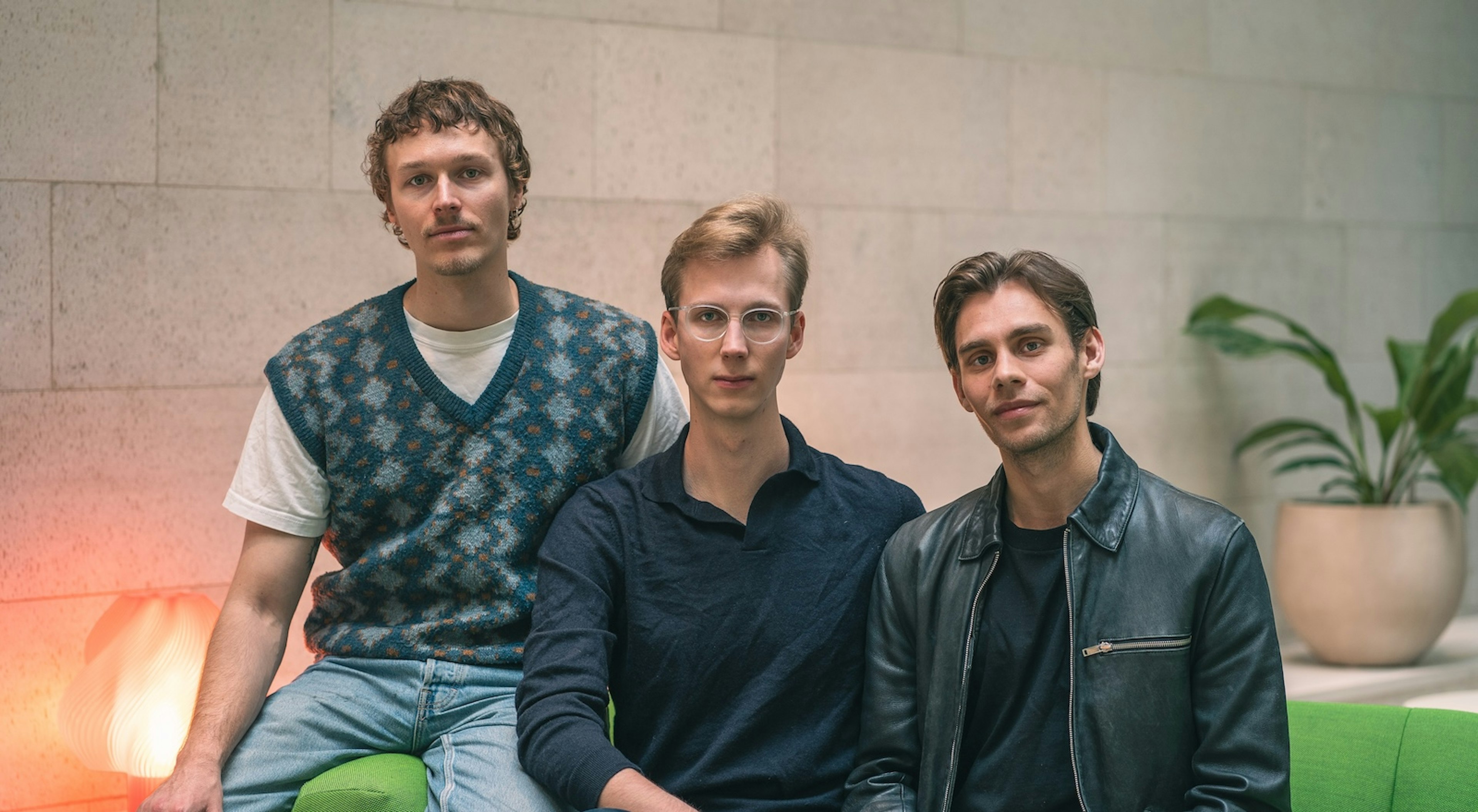 Picture of AI legaltech startup Leya founders Max Junestrand, August Erséus and Sigge Labor
