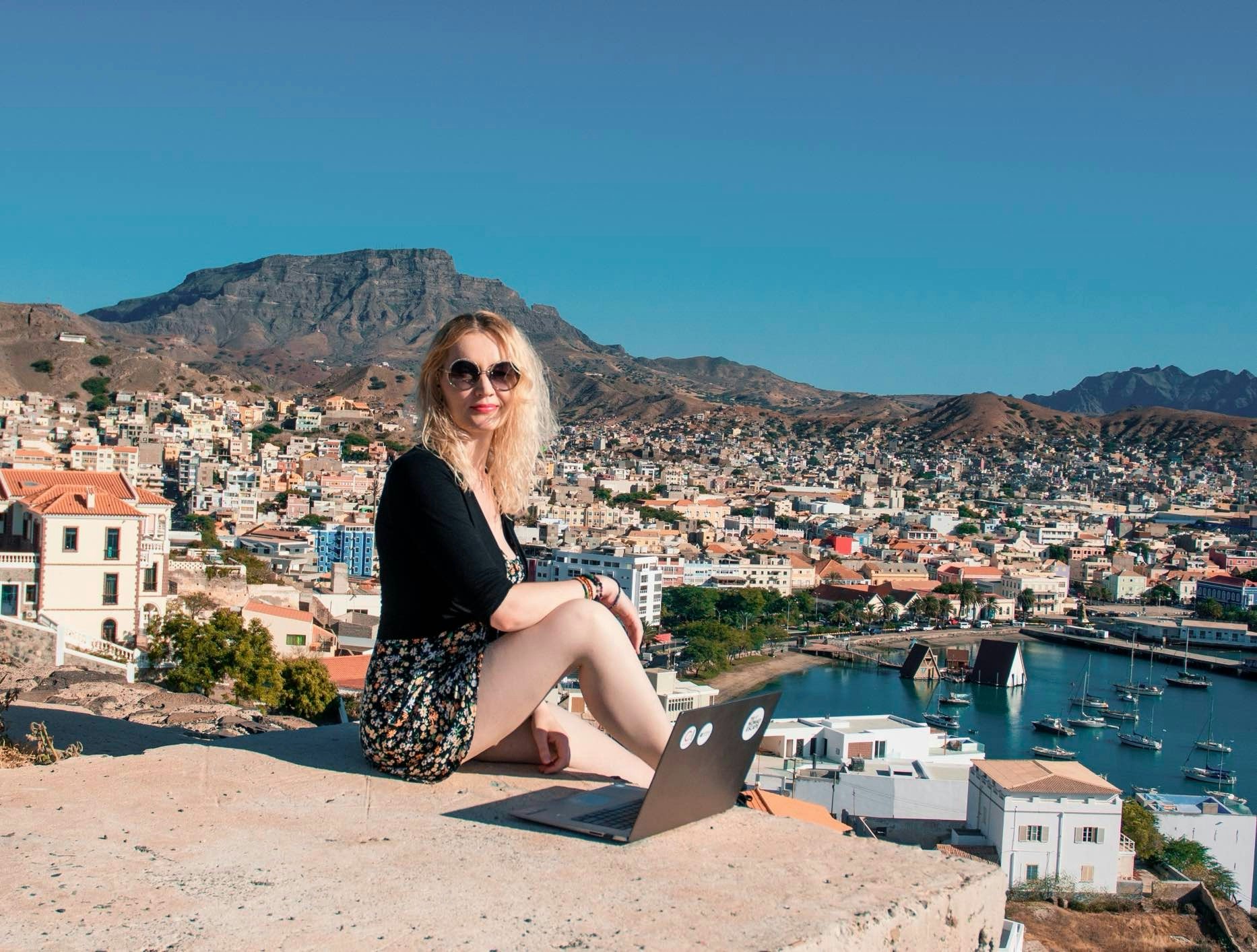Digital nomad Anna Maria Kochanska in Cape Verde