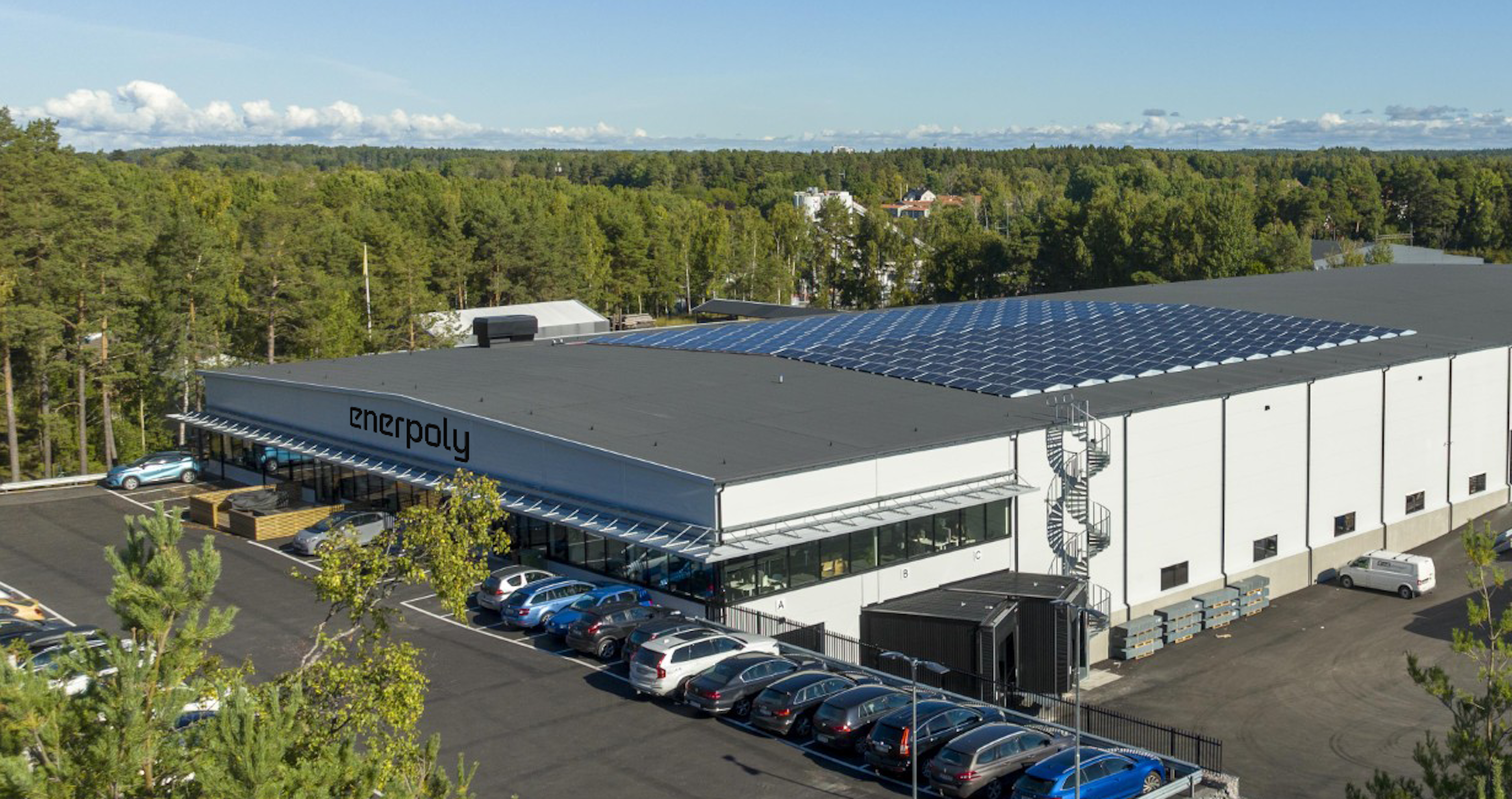 Picture of battery startup Enerpoly's factory in Stockholm