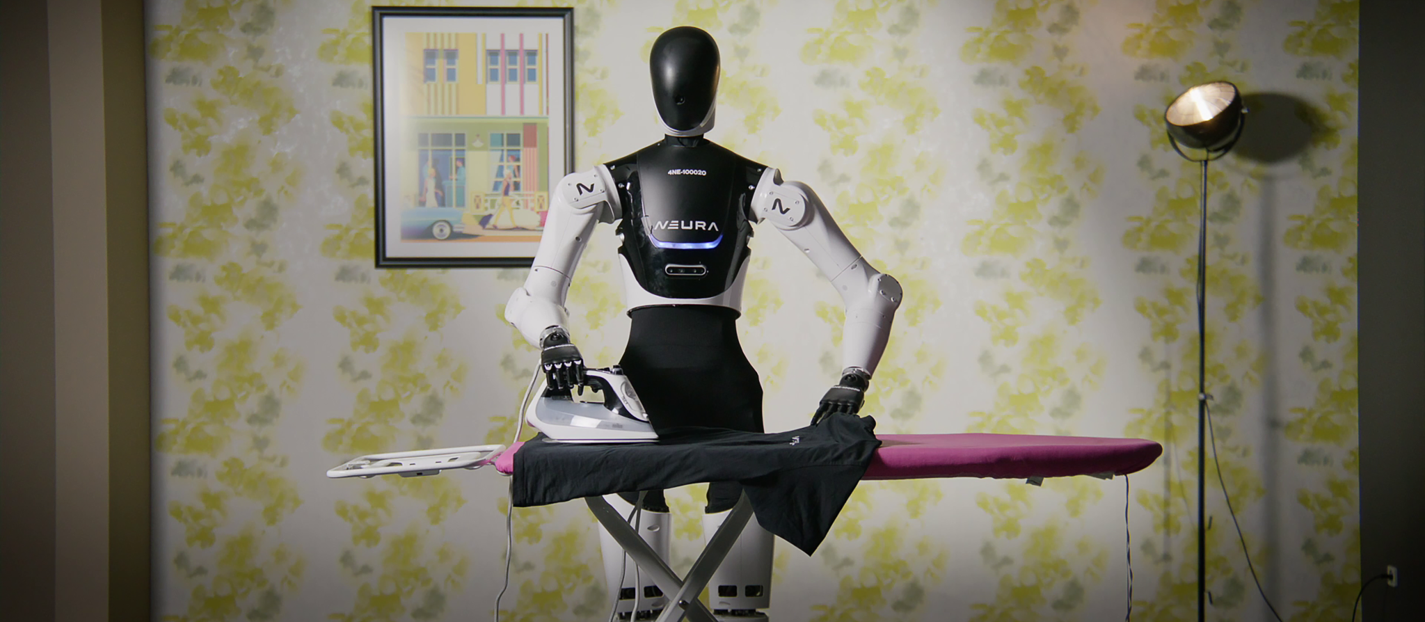 Neura Robotics' humanoid robot 4NE-1, which is still in pilot phase. A third generation of the robot is to be released next year.