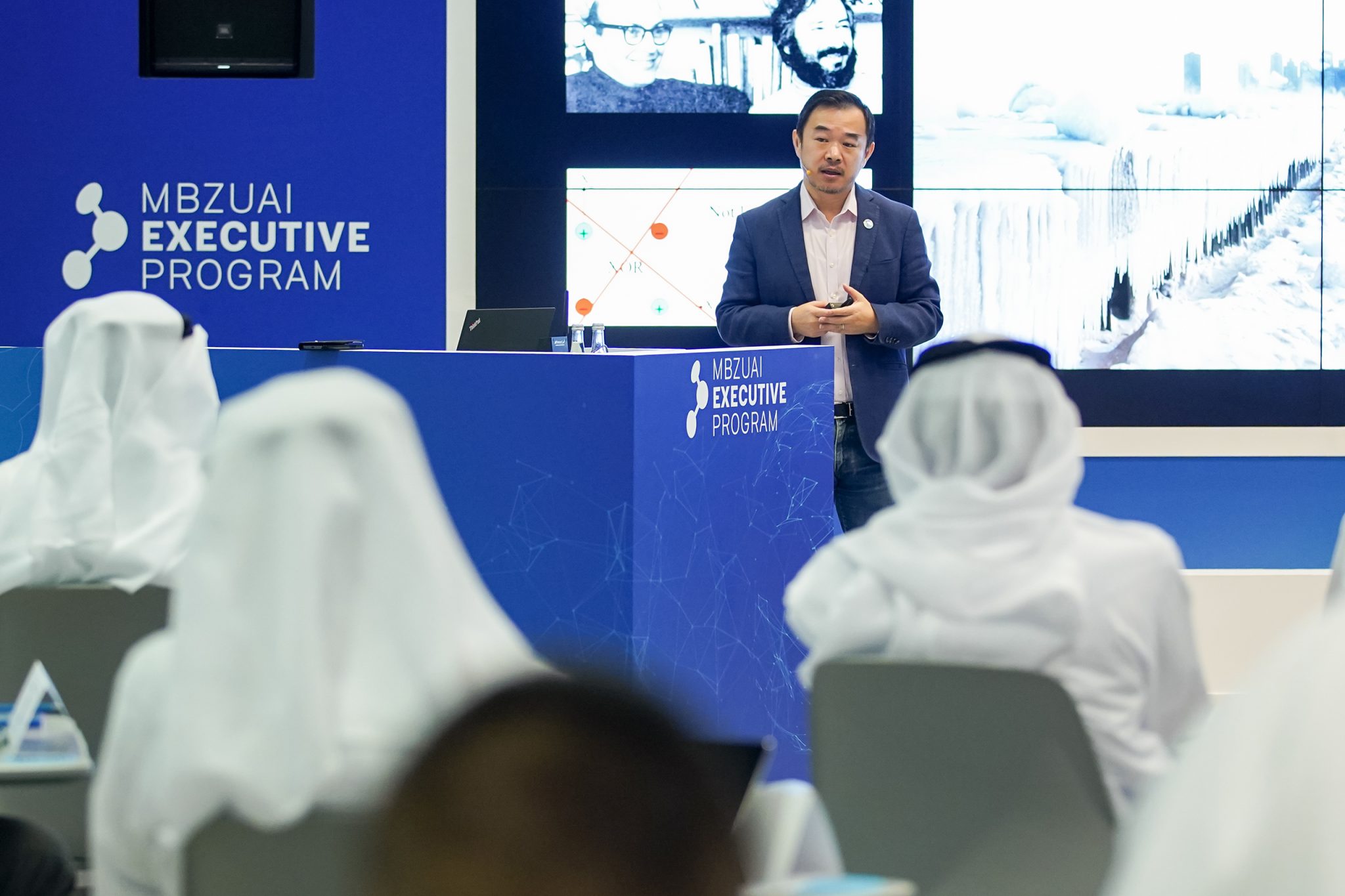 A picture of MBZUAI president Eric Xing