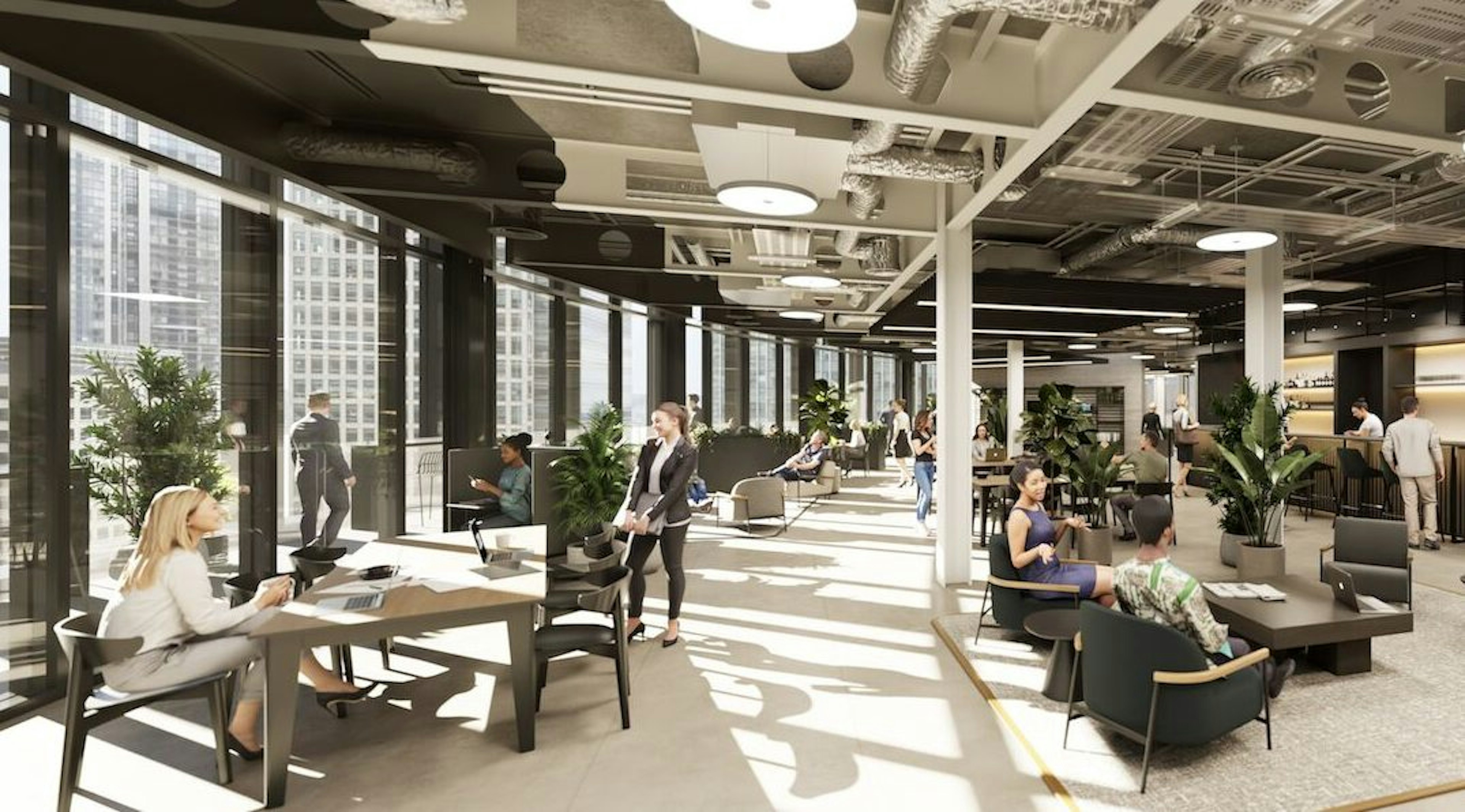 A mock-up of Revolut's new Canary Wharf office.