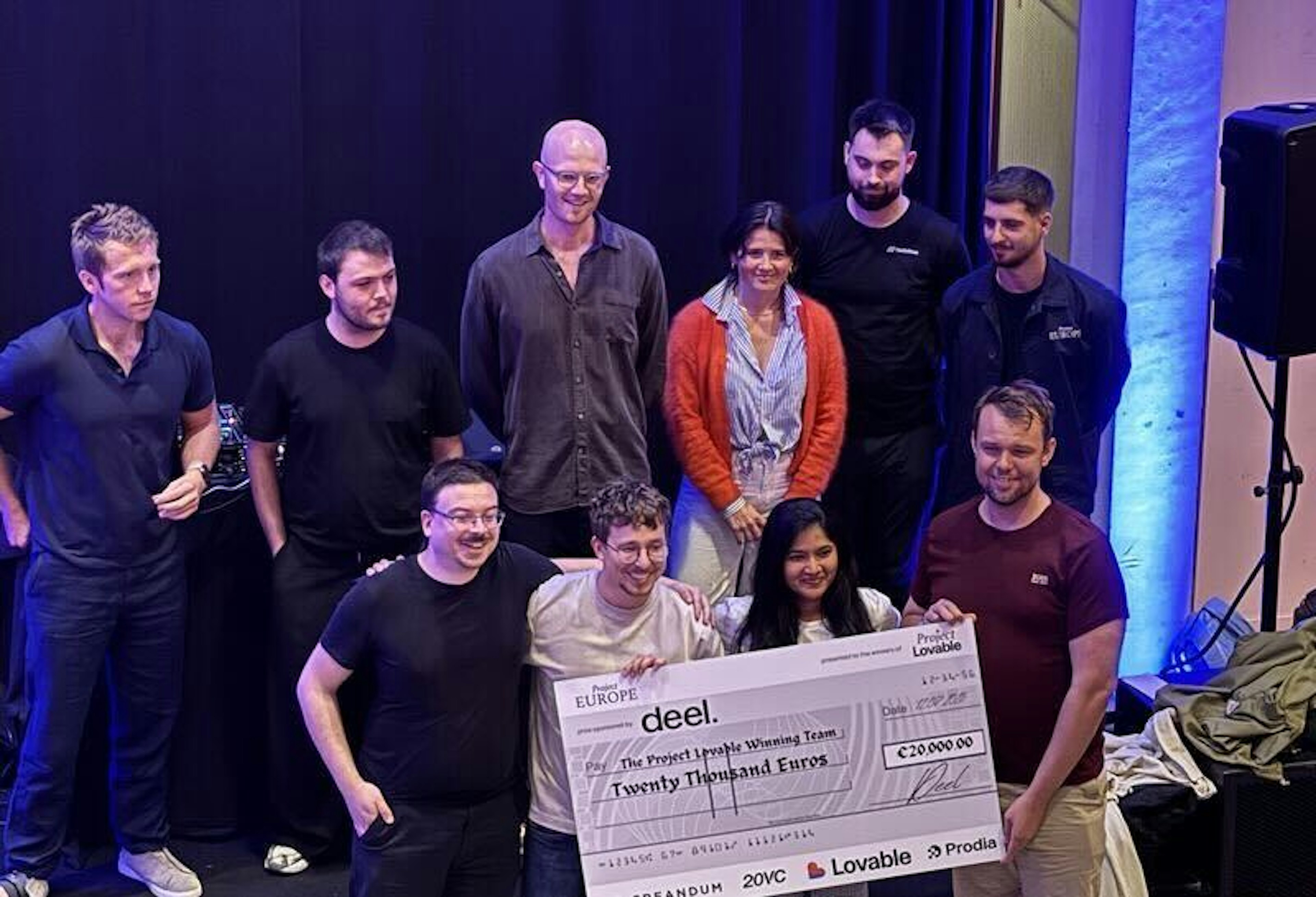 Winners and organisers of Project Lovable 20VC