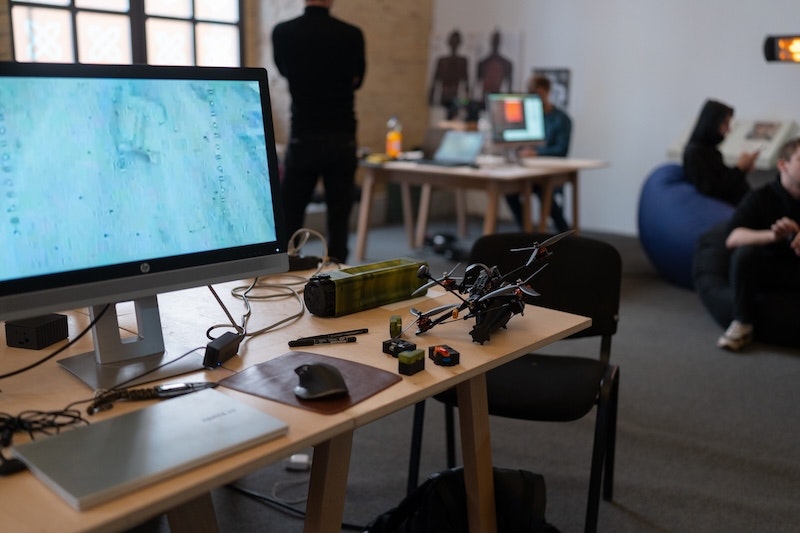 A drone on a table