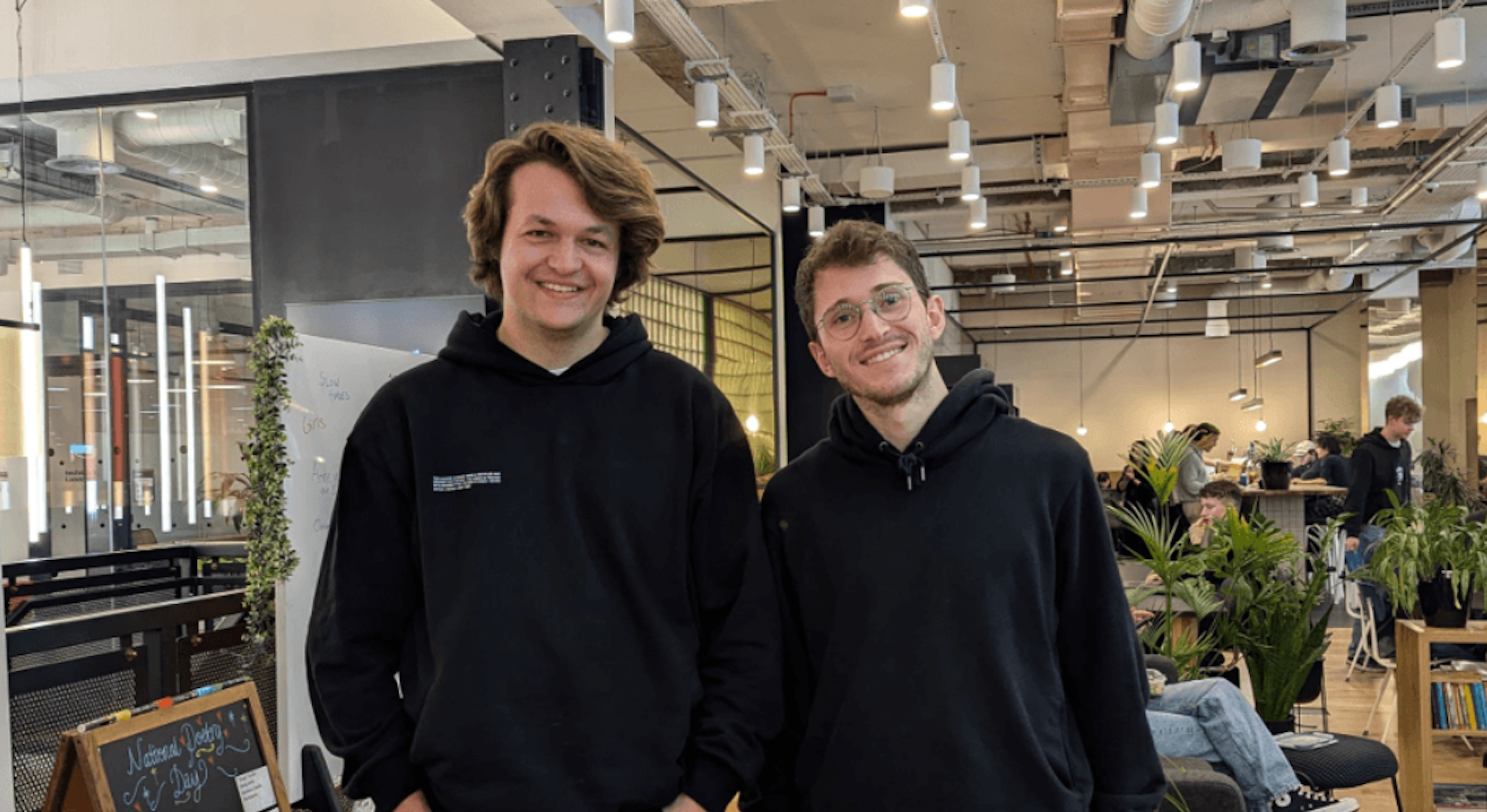 Science Machines cofounders Lorenzo Sani (right) and Benjamin Tenmann