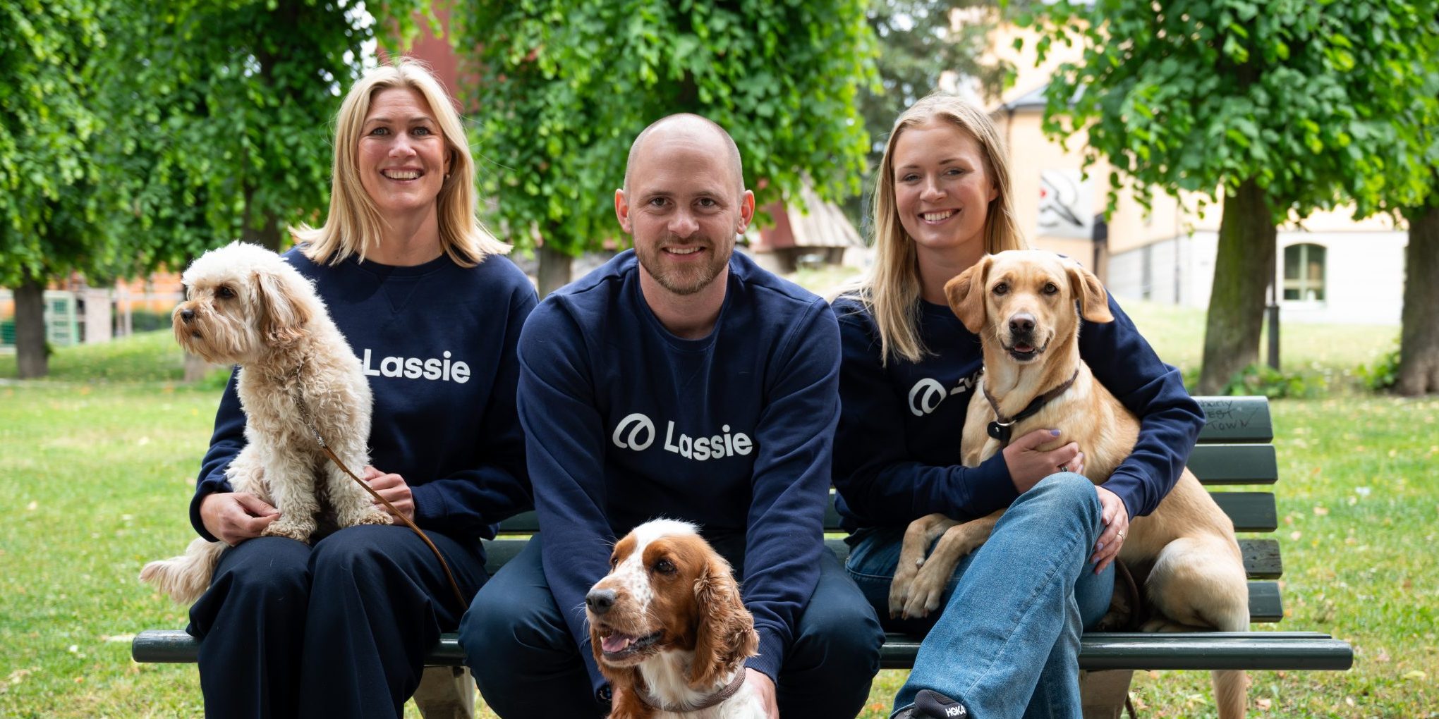 Pet insurance startup Lassie's founders: Sophie Wilkinson, Johan Jönsson and Hedda Båverud Olsson