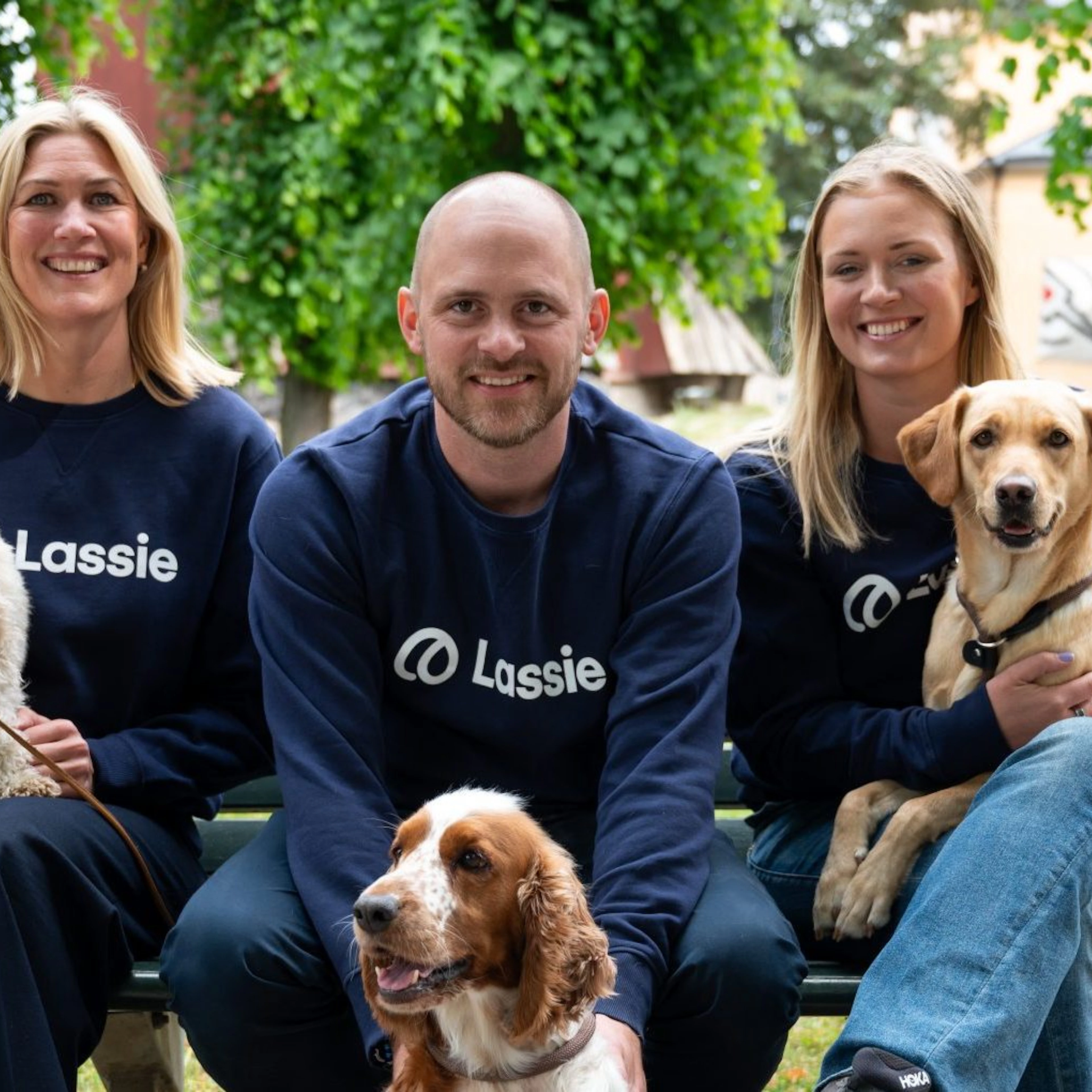 Pet insurance startup Lassie's founders: Sophie Wilkinson, Johan Jönsson and Hedda Båverud Olsson