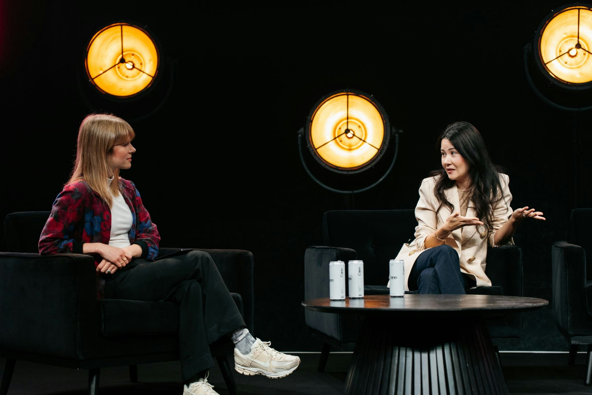 Sequoia investor Luciana Lixandru (right) on stage at Sifted Summit