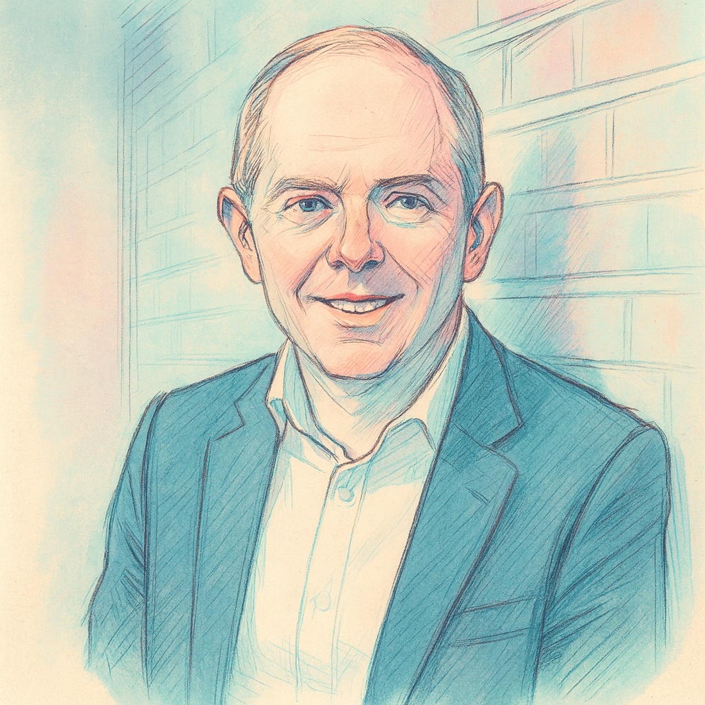 AI-generated image of William Tunstall-Pedoe, the creator of Alexa and the founder of Unlikely AI.