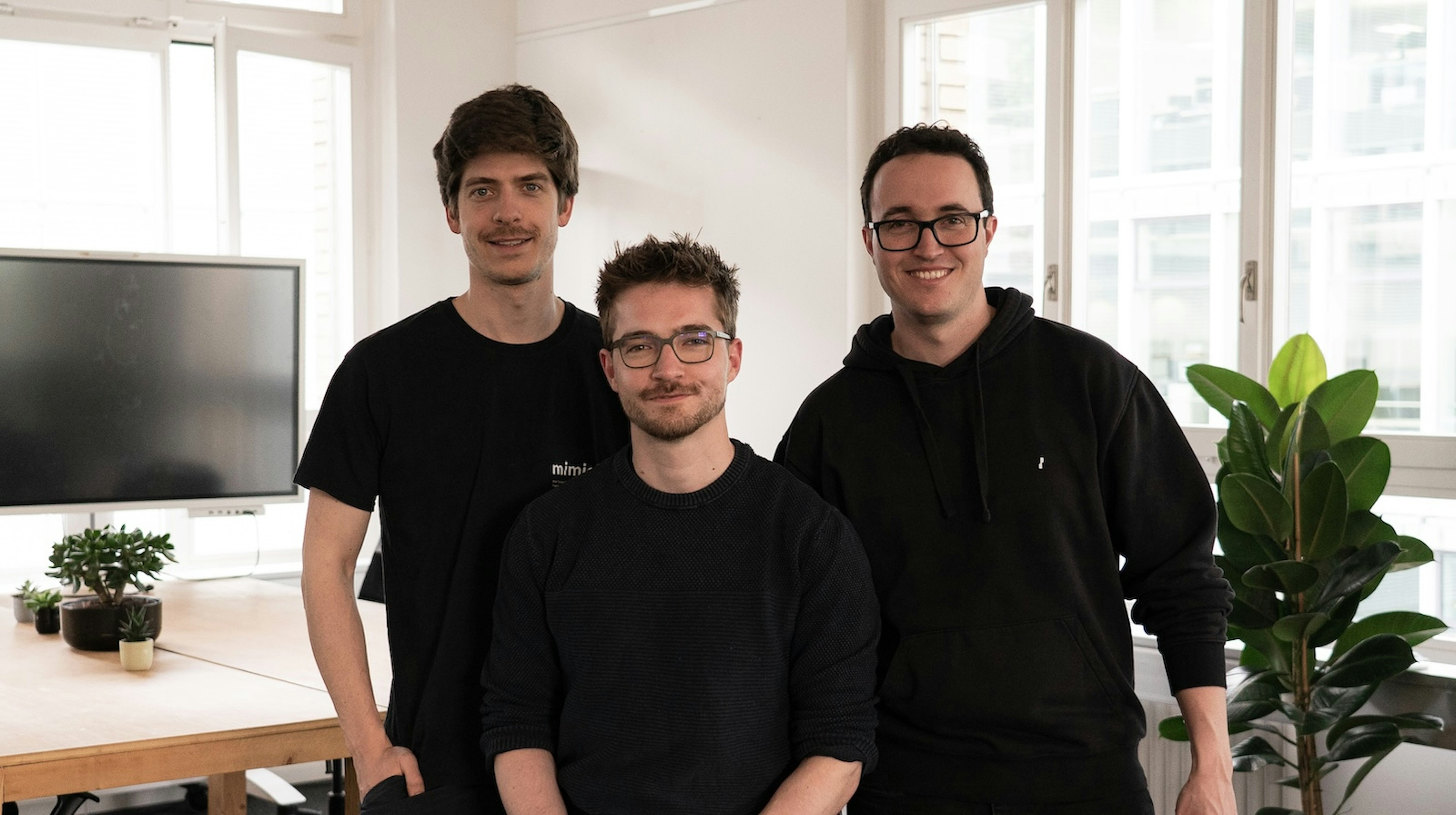 Mimic cofounders Stephan, Stefan and Elvis.