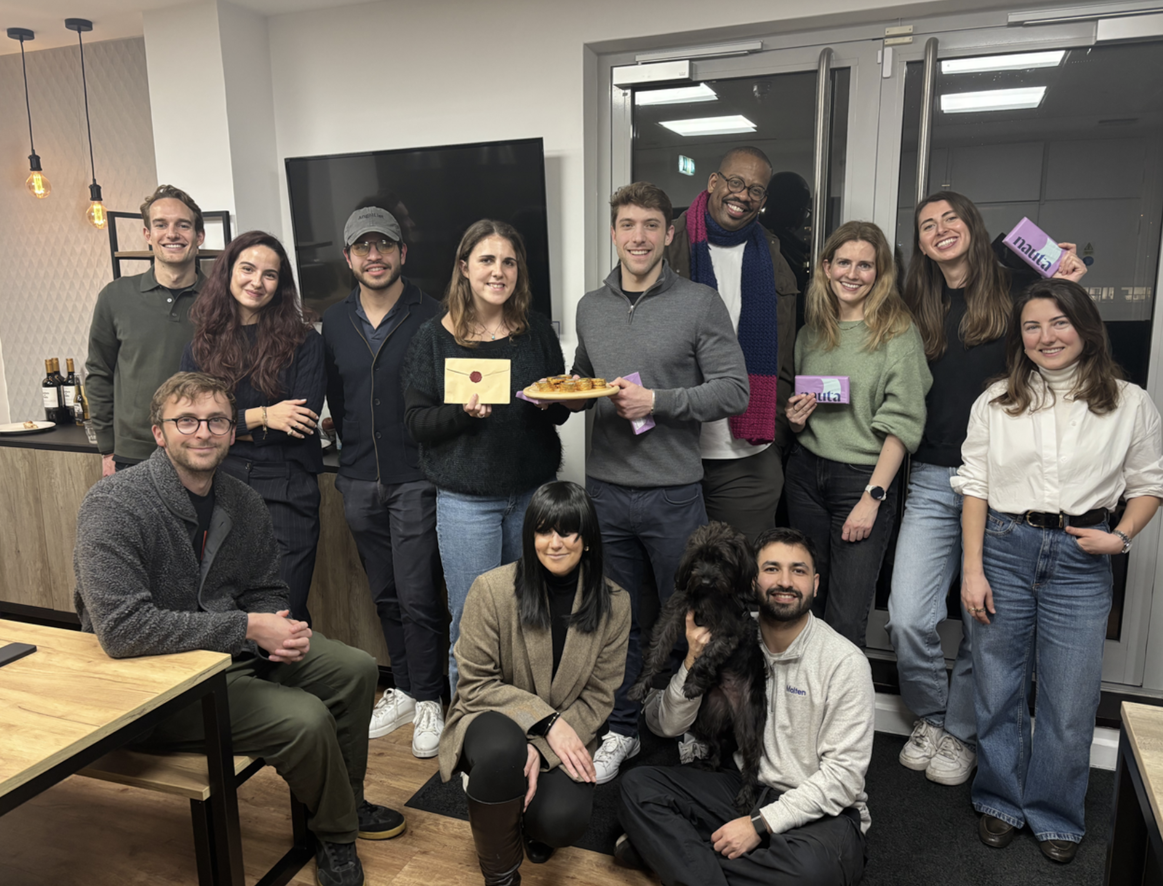 The finalists with Claudia (and dog). Source: Nauta